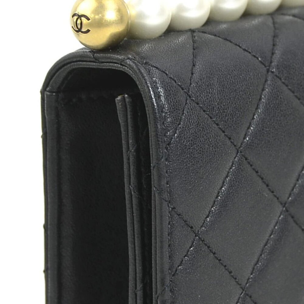 Auth CHANEL Matelasse Crossbody Shoulder Bag Black/Off White Leather - Picture 8 of 14